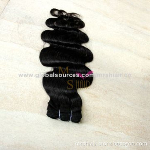 Human Hair Weave, Curly, Malaysian Virgin Hair, Body Wave, 12-28"